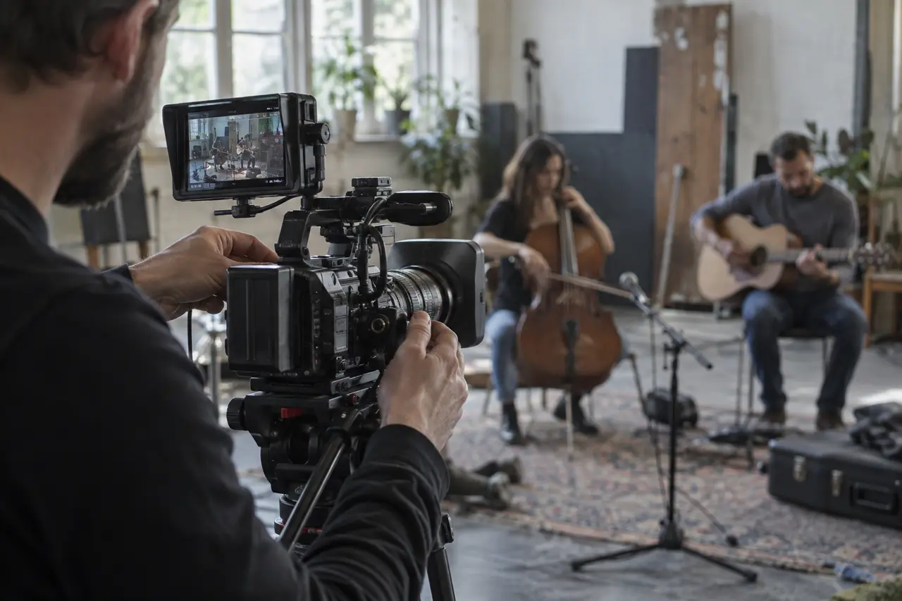 Captation vidéo discrète pendant une répétition musicale