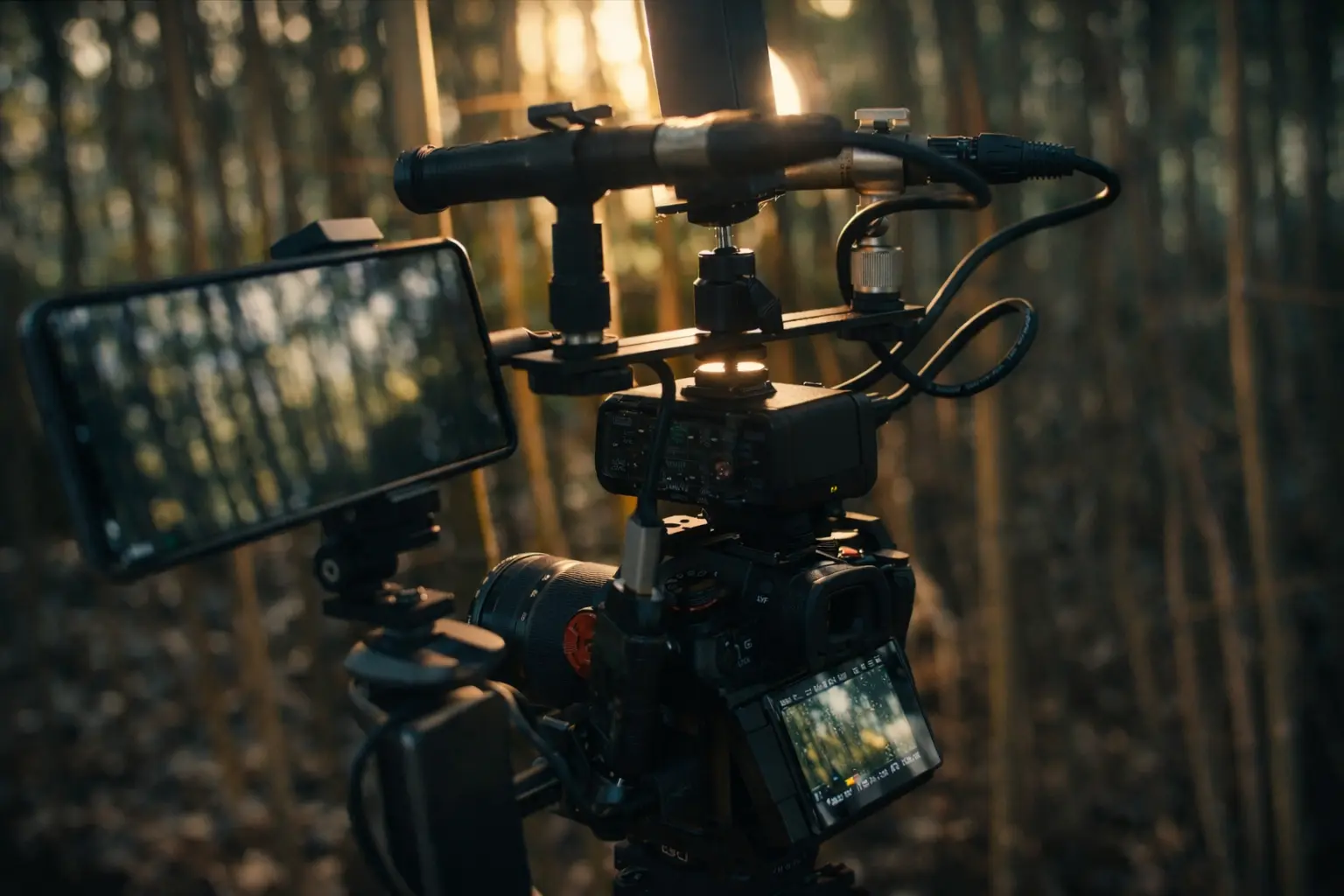 Zalem Lab en tournage en forêt